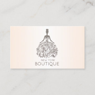 Elegant Modern Glitter Dress Business Card