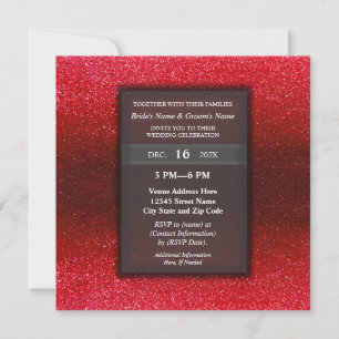 Elegant Modern Glitter Engagement Wedding Party Invitation