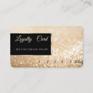 Elegant Modern Glittery Bokeh  Loyalty Card