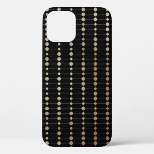 Elegant Modern Gold Beads Circles Dots Pattern   iPhone 12 Pro Case