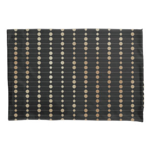 Elegant Modern Gold Beads Circles Dots Pattern Pillowcase