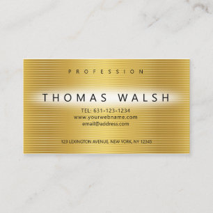 Elegant Modern Gold Card with Gold lines