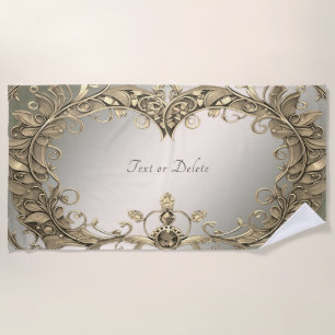 Elegant Modern Gold Decorative Beach Towel