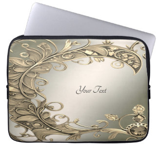 Elegant Modern Gold Decorative Laptop Sleeve