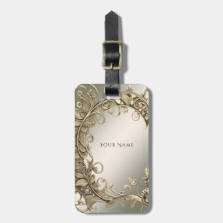 Elegant Modern Gold Decorative Luggage Tag