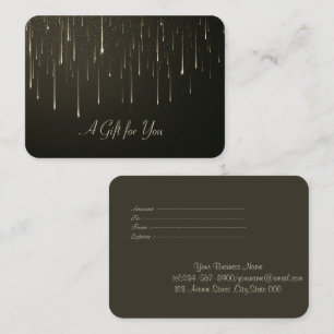 Elegant Modern Gold Drips Discount Card