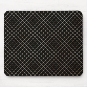 Elegant Modern Gold Fence Chain Pattern Mouse Pad