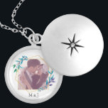 Elegant Modern Gold Geometric and Leaf Photo Locket Necklace<br><div class="desc">Modern and elegant gold geometric and leaf frame for one of your favourite photos.</div>