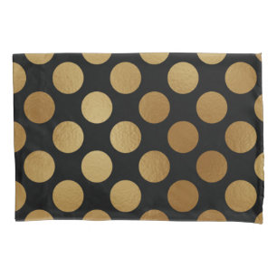 Elegant Modern Gold Gradient Polka Dots Pattern   Pillowcase