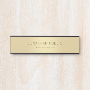 Elegant Modern Gold Look Glamour Template Trendy Door Sign