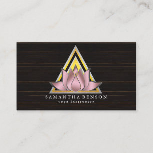 Elegant Modern Gold Lotus Logo Stylish Copper Business Card