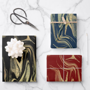 Elegant modern gold marble wrapping paper sheet