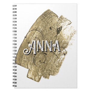 Elegant Modern Gold Name Notebook