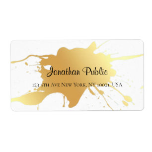 Elegant Modern Gold Splash Professional Shipping