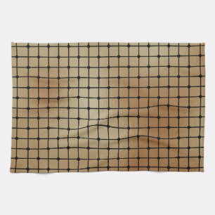 Elegant Modern Gold Squares Tiles Pattern   Kitchen Towel