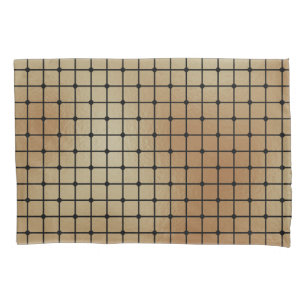 Elegant Modern Gold Squares Tiles Pattern Pillowcase