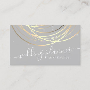 Elegant modern gold wedding planner business card