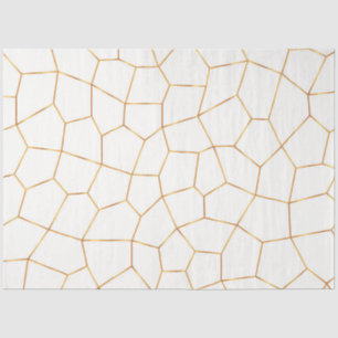 Elegant Modern Gold White Stained Glass Collection Tissue Paper