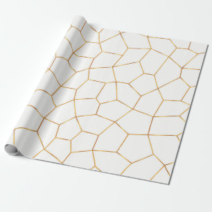Elegant Modern Gold White Stained Glass Collection Wrapping Paper