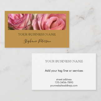 Elegant Modern Golden Custom Photo Professional  Business Card