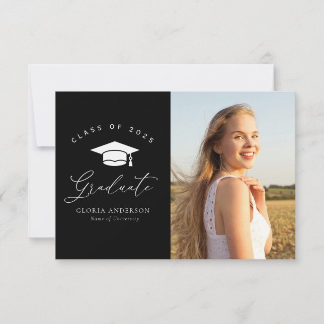 elegant modern grad invitation and announcement (Front)