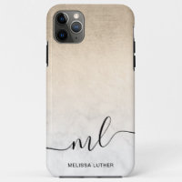 Elegant modern gradient copper gold white marble