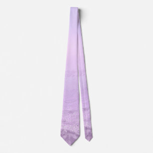 Elegant modern gradient violet glitter marble tie