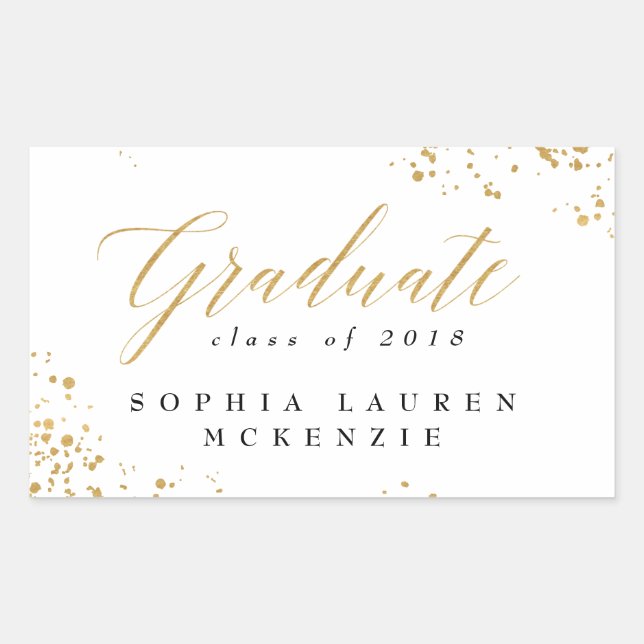 ELEGANT MODERN GRADUATE STICKER (Front)