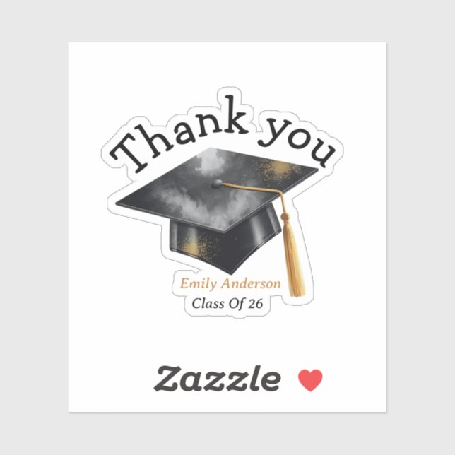 Elegant Modern Graduation Cap Gold (Sheet)