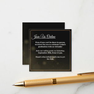 Elegant Modern Graduation Party Enclosure Card 