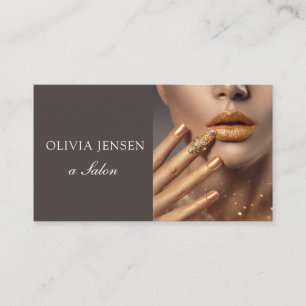 Elegant Modern Gray Salon Photography Photo Card