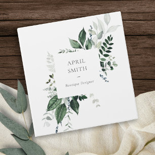 Elegant Modern Green Leafy Tropical Foliage Fern Binder