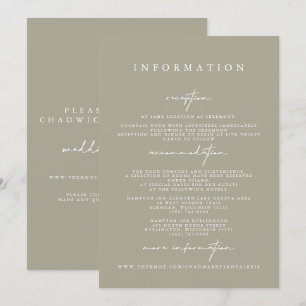 Elegant Modern Grey Wedding Enclosure Cards