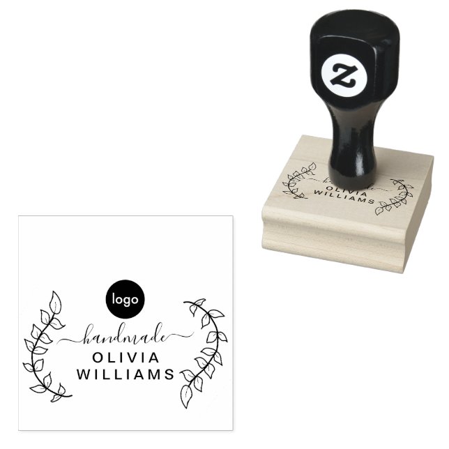 Elegant Modern Handmade Business Rubber Stamp (Stamped)