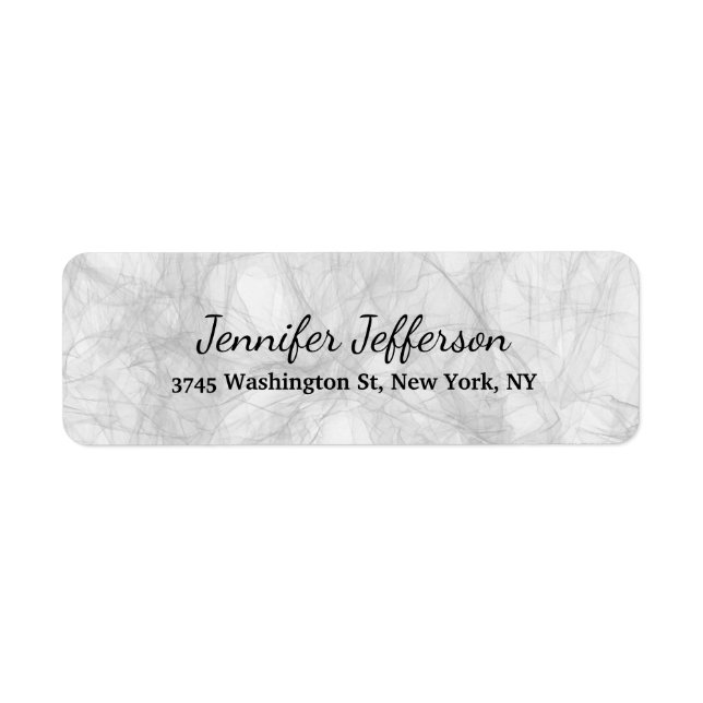 Elegant Modern Handwriting Plain Grey (Front)