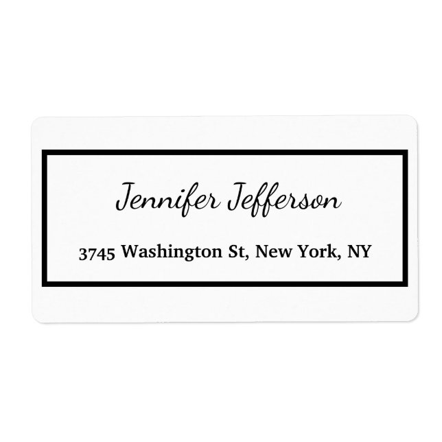 Elegant Modern Handwriting Plain Professional (Front)