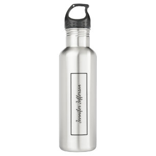 Elegant Modern Handwriting Plain Professional 710 Ml Water Bottle