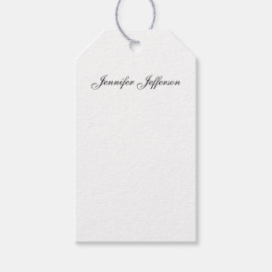 Elegant Modern Handwriting Plain Professional Gift Tags