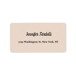 Elegant Modern Handwriting Plain Professional Label