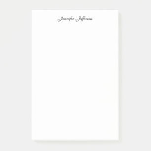 Elegant Modern Handwriting Plain Professional Name Post-it Notes