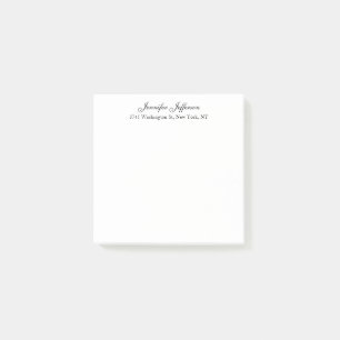 Elegant Modern Handwriting Plain Professional Post-it Notes