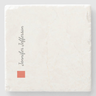 Elegant Modern Handwriting Plain Professional Stone Coaster