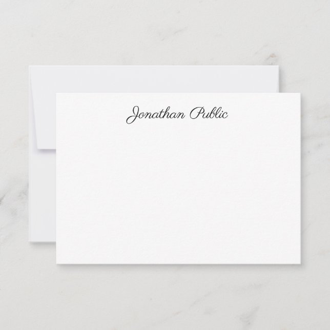 Elegant Modern Handwriting Script Name Template (Front)