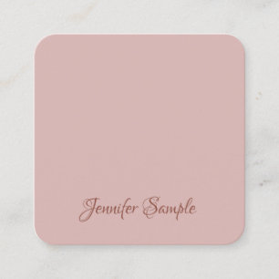 Elegant Modern Handwritten Script Luxury Rounded Square Business Card