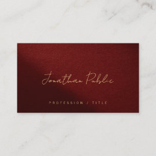 Elegant Modern Handwritten Script Template Custom Business Card