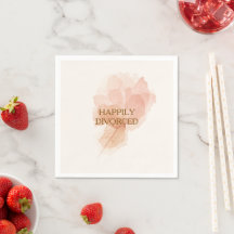 Elegant Modern Happily Divorced Party Napkins