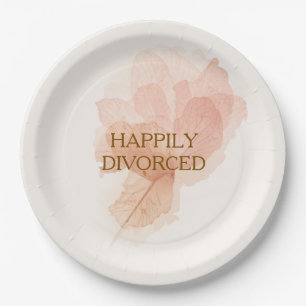 Elegant Modern Happily Divorced Party Paper Plates