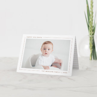 Elegant Modern Happy Holidays Photo Card