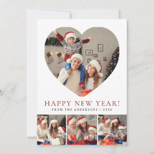 Elegant Modern Happy New Year 2026 Family Photo Holiday Card
