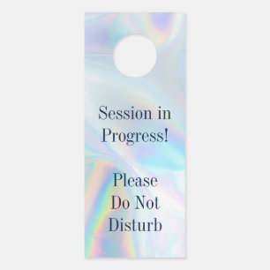 Elegant Modern Holographic Do Not Disturb Door Hanger